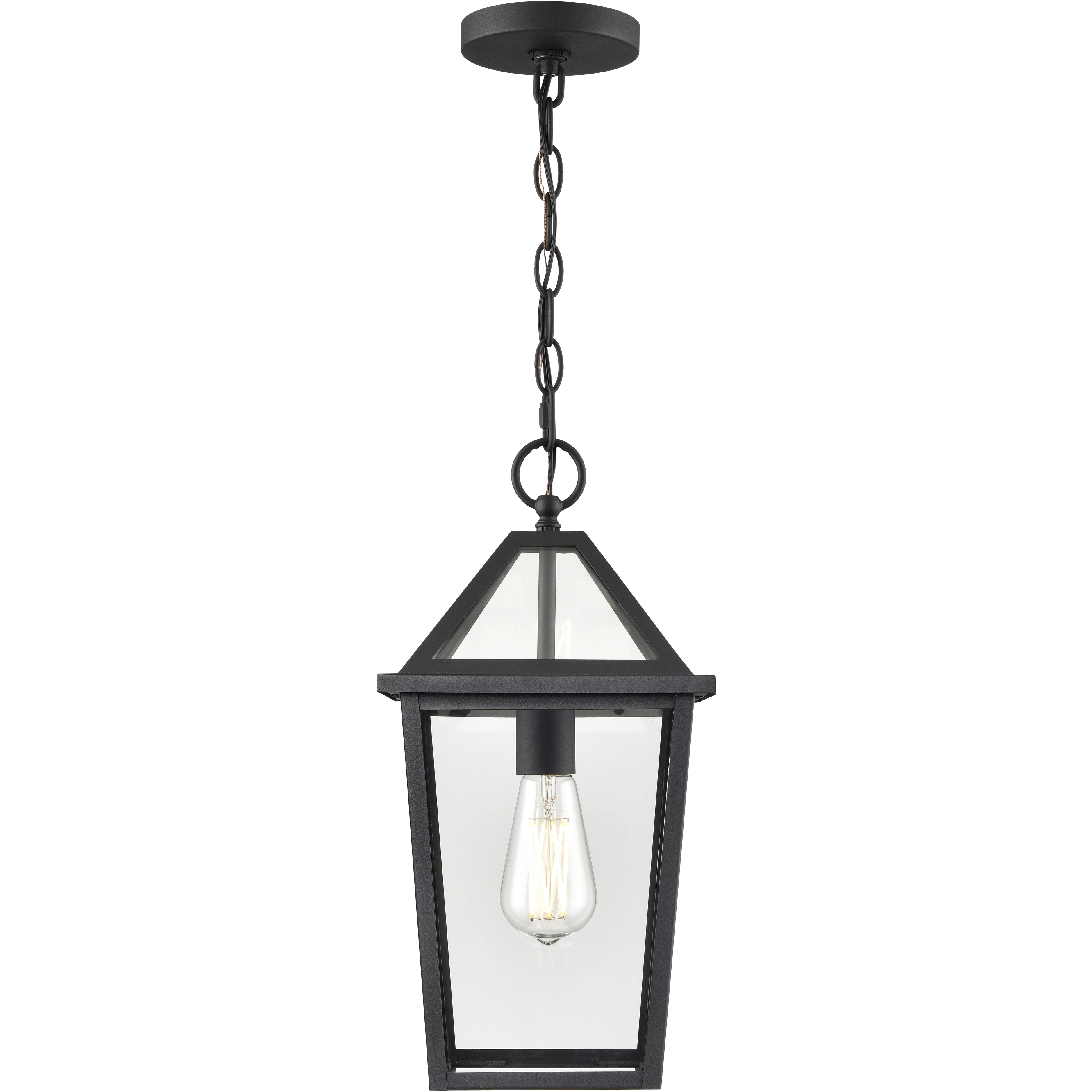 Eston 1 Light 8.25 inch Textured Black Outdoor Hanging Lantern